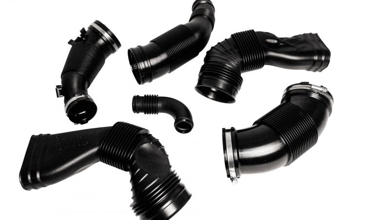 Blow molded parts for air ducts, clean air, recycled air