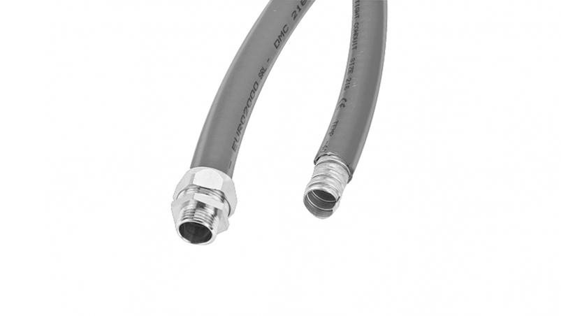 DMC-PVC – kovová hadice, pozinkovaná ocel, PVC opláštění
