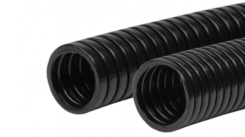 HPAF - Corrugated conduit with excellent fire protection characteristics in heavy version, PA6 MOD V0